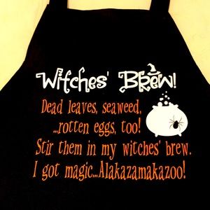 Black Halloween Apron